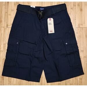 Levi’s Men’s Cargo Shorts With Snap Pockets And Belt Size 31 Black Casual NWT